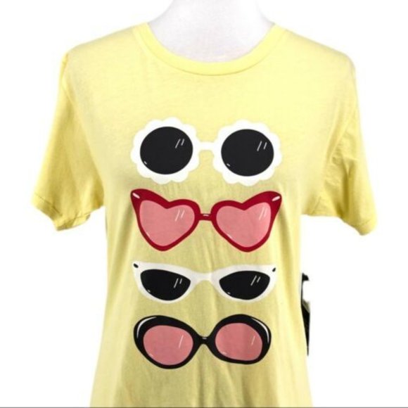 Anthro Wildfox Sunnies Keke Sunglasses graphic summer fun tee ships same day - Picture 1 of 7